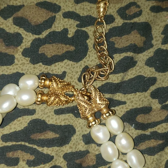 Vintage Mary McFadden 1988 gold plated necklace and bracelet - Picture 4 of 12